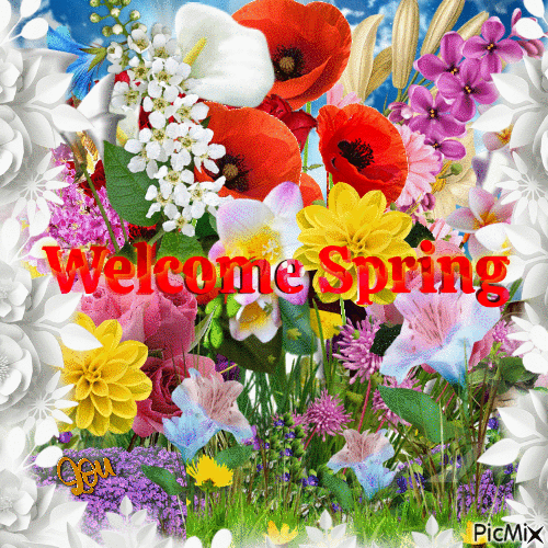 Welcome Spring - Animovaný GIF zadarmo