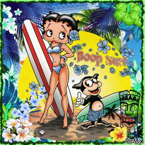 Beach Babe Betty - Darmowy animowany GIF