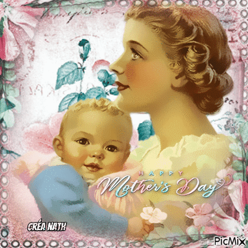 Bonne fête des mères 🌹🌹❤❤ - GIF animé gratuit