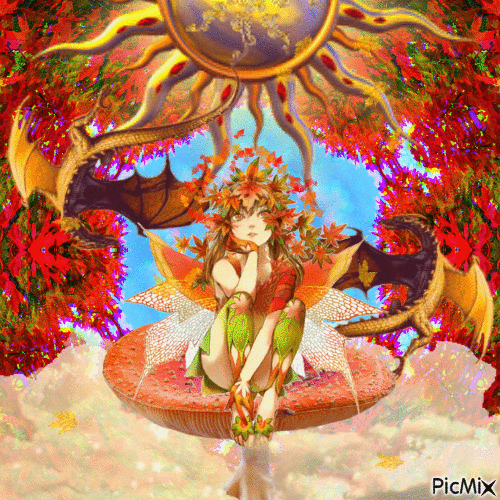 Solar Autumn Pixie - Бесплатни анимирани ГИФ
