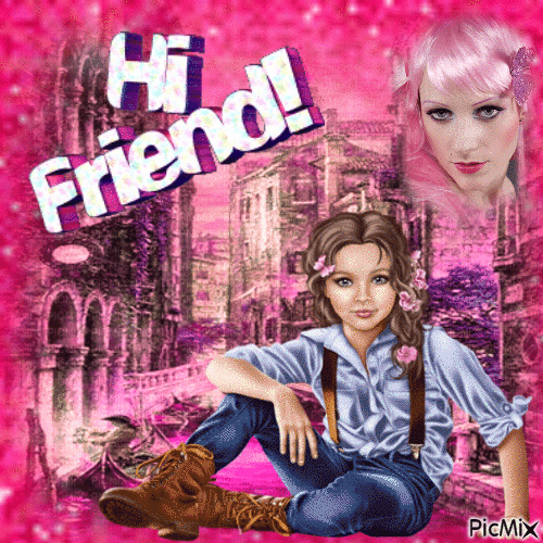 hi my dear friend!!<3 - 免费动画 GIF