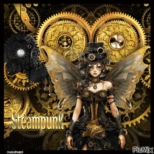 Steampunk black gold - 無料のアニメーション GIF