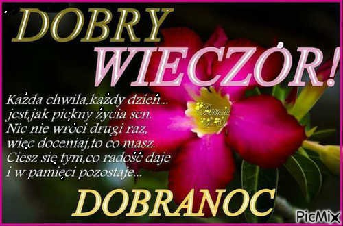 DOBRY WIECZÓR - Free PNG