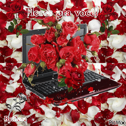 Flores pra você - Darmowy animowany GIF