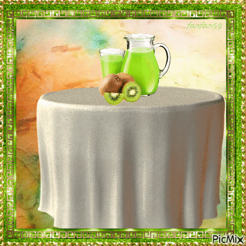 Jus de fruit kiwi - Darmowy animowany GIF