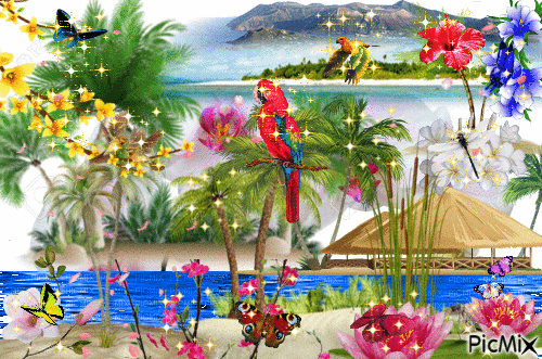 Paradise Island - Бесплатный анимированный гифка