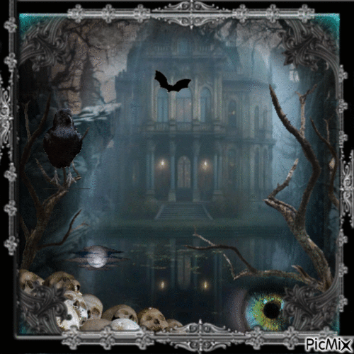 Dark gothic scene - 無料のアニメーション GIF