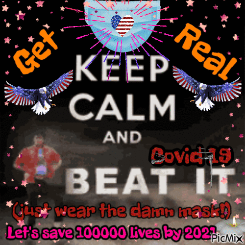 Keep Calm & Get Real USA! - GIF animé gratuit
