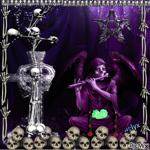 🔯  gothic skeleton 💀 - Bezmaksas animēts GIF