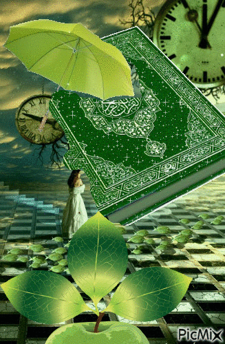 Collage de verdes - Zdarma animovaný GIF