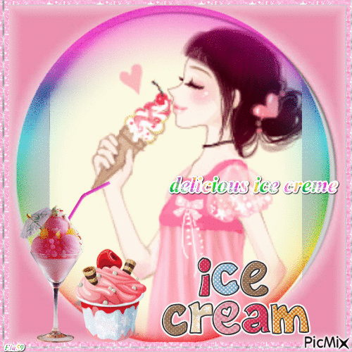delicious ice creme - Animovaný GIF zadarmo