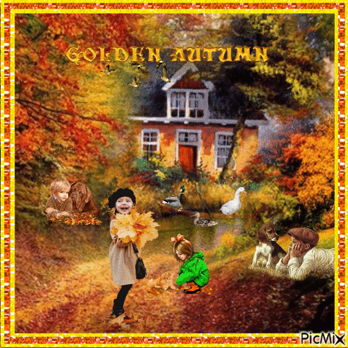 golden autumn - Zdarma animovaný GIF