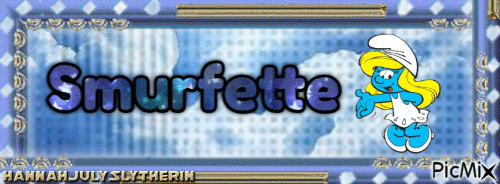 Smurfette {Banner} - Free animated GIF