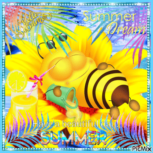 Hello Summer - Бесплатни анимирани ГИФ