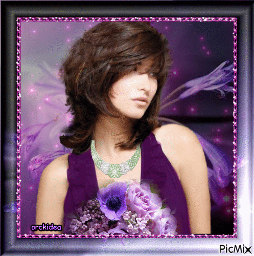 portrait en violet