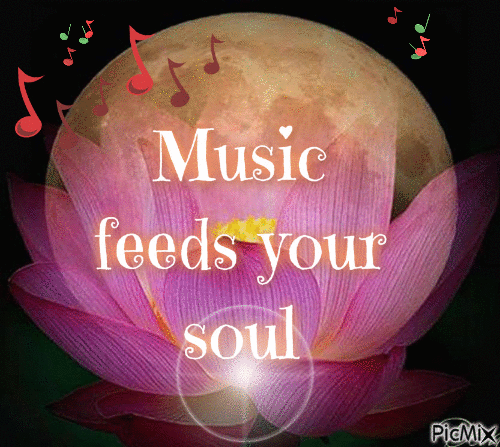 Music feels the soul - GIF animé gratuit