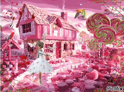 gingerbread house - Gratis geanimeerde GIF