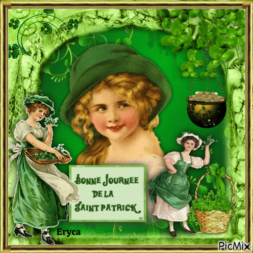 Saint Patrick ( vintage ) - Gratis geanimeerde GIF