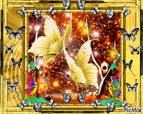 Jolies Papillons - GIF เคลื่อนไหวฟรี