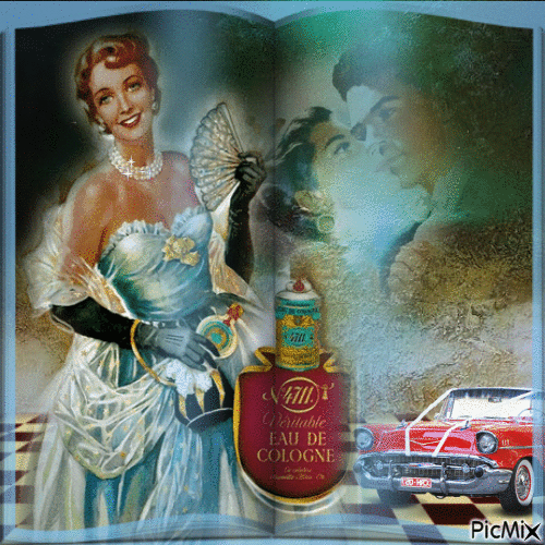 Vintage Werbung für Parfüm - Darmowy animowany GIF