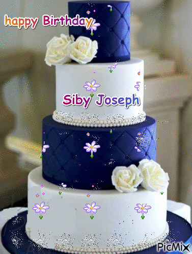 happy Birthday*Siby Joseph - GIF animasi gratis