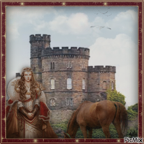 Le château médiéval - Zdarma animovaný GIF