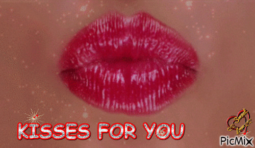KISSES FOR YOU - Бесплатный анимированный гифка