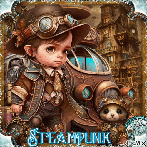 Steampunk child - 無料のアニメーション GIF