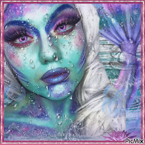 Holographic Mermaid - Gratis geanimeerde GIF