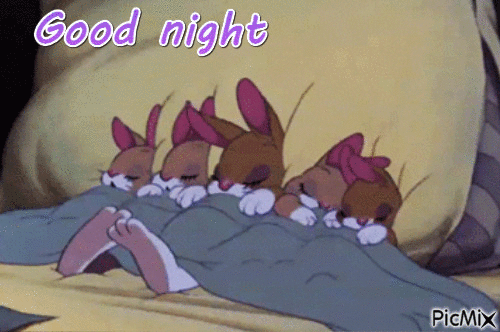 Good night - Animovaný GIF zadarmo