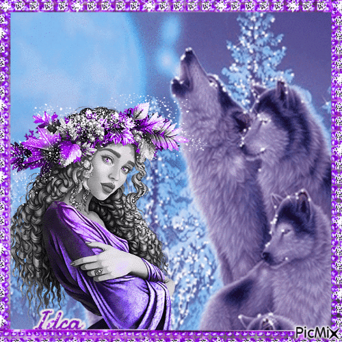Belle et les loups - Free animated GIF