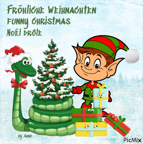Lustige Weihnachten - Бесплатный анимированный гифка