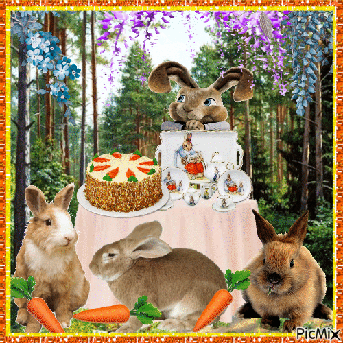 Bunny Tea Party - Besplatni animirani GIF