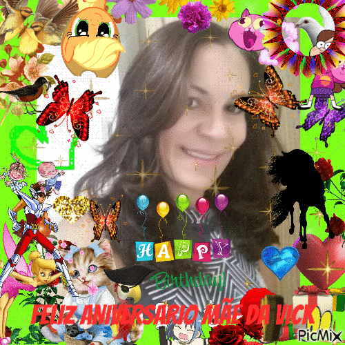 Feliz Aniversário Cássia Ruas(Mãe da Vick) - Gratis animerad GIF