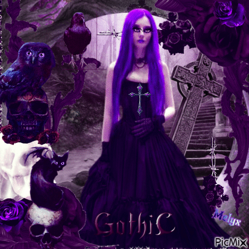 gothic in purple - Free animated GIF