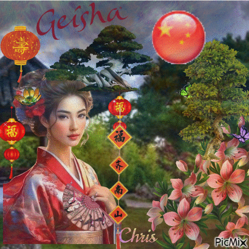 geisha - Gratis animeret GIF