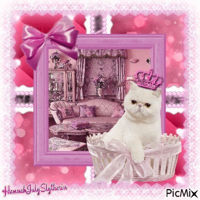 (♦)Pink Royal Kitty(♦) - Free animated GIF