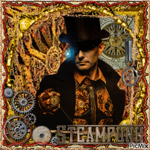 steampunk man - Gratis geanimeerde GIF