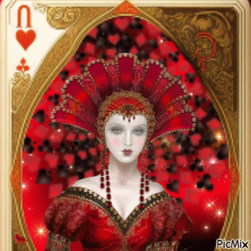 Queen of cards - GIF animé gratuit