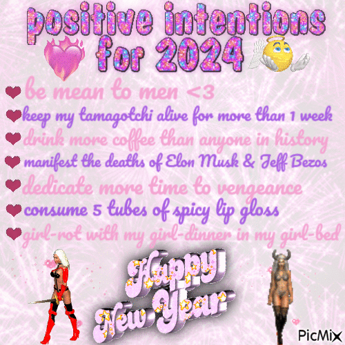 positive intentions for 2024 - GIF animé gratuit