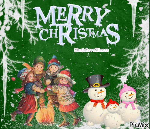 merry christmas kids - Безплатен анимиран GIF