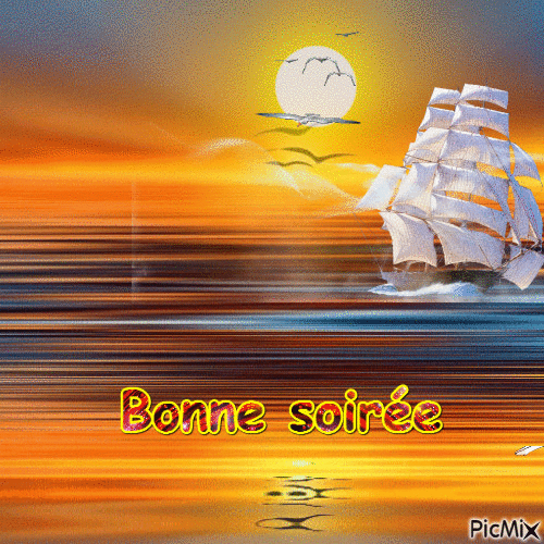 Bonne soirée - Бесплатный анимированный гифка
