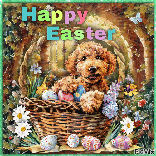 Greeting Happy Easter - Free animated GIF