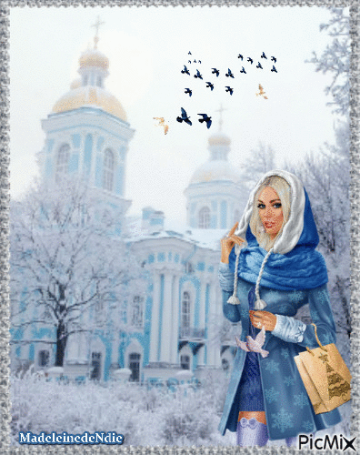 femme à St-Petersbourg - Darmowy animowany GIF