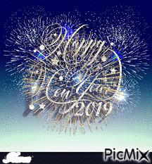 Happy New Year 2019 - Animovaný GIF zadarmo