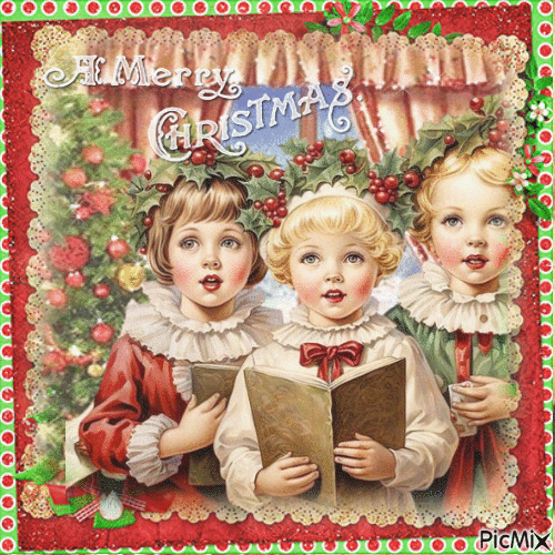 Christmas choir - Бесплатни анимирани ГИФ