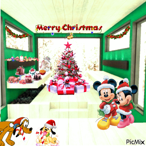Mickey Mouse xmas - Ilmainen animoitu GIF