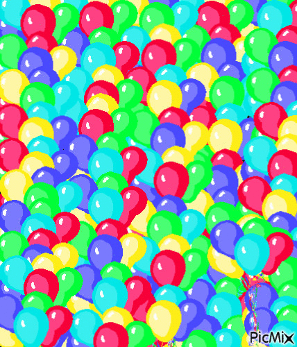 des millier de ballon - Free animated GIF