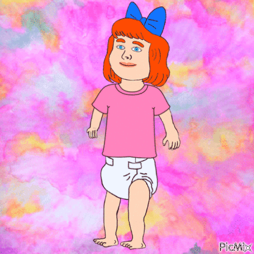 Baby and watercolor background - Animovaný GIF zadarmo
