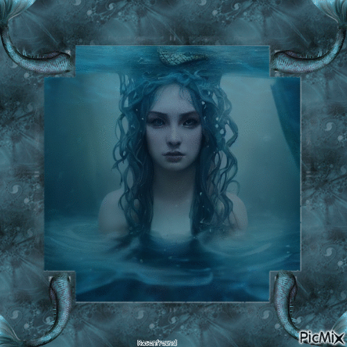 Mermaid Portrait - Animovaný GIF zadarmo